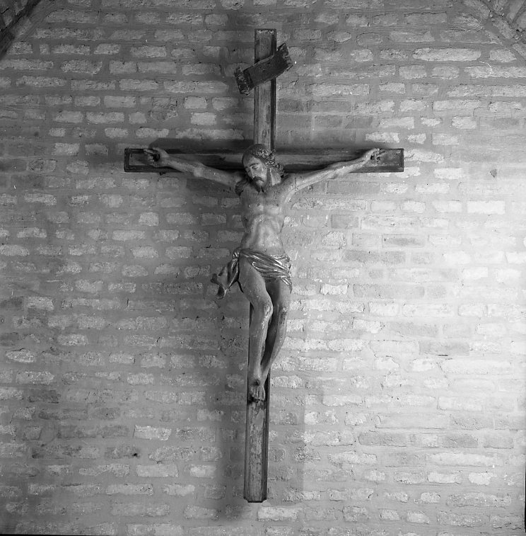 Cristo crocifisso (scultura) - bottega marchigiana (fine, inizio sec. XVI, sec. XVII)