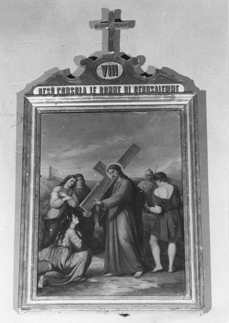 stazione VIII: Gesù consola le donne di Gerusalemme (Via Crucis, elemento d'insieme) - ambito marchigiano (prima metà sec. XIX)