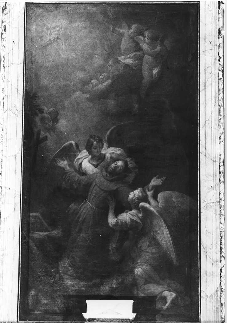 San Francesco d'Assisi riceve le stimmate (dipinto) - ambito marchigiano (sec. XIX)