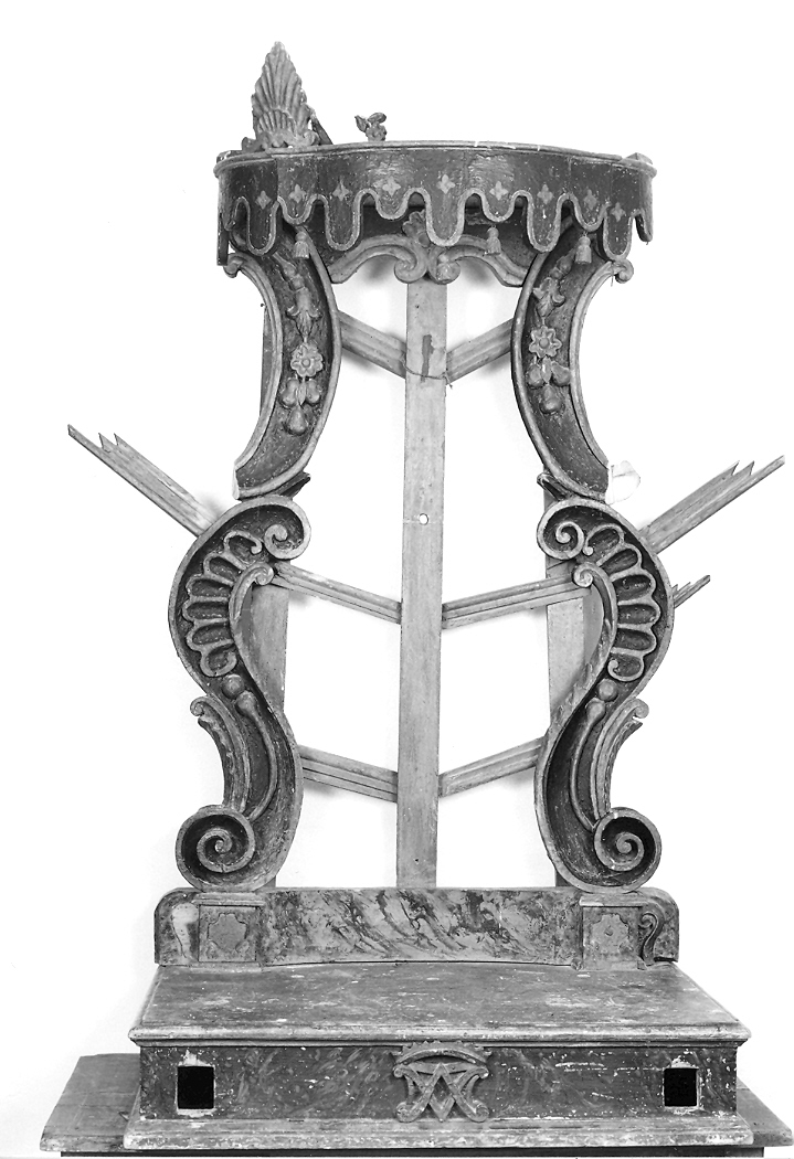 baldacchino - bottega marchigiana (fine/inizio secc. XVIII/ XIX)