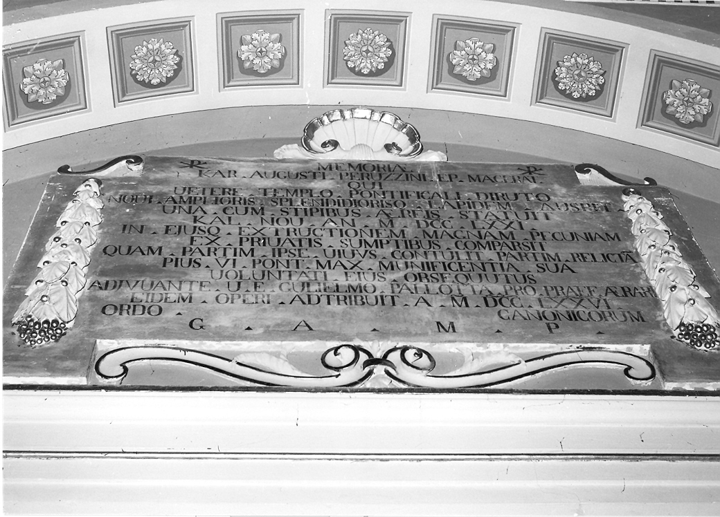 lapide commemorativa - bottega marchigiana (sec. XVIII)