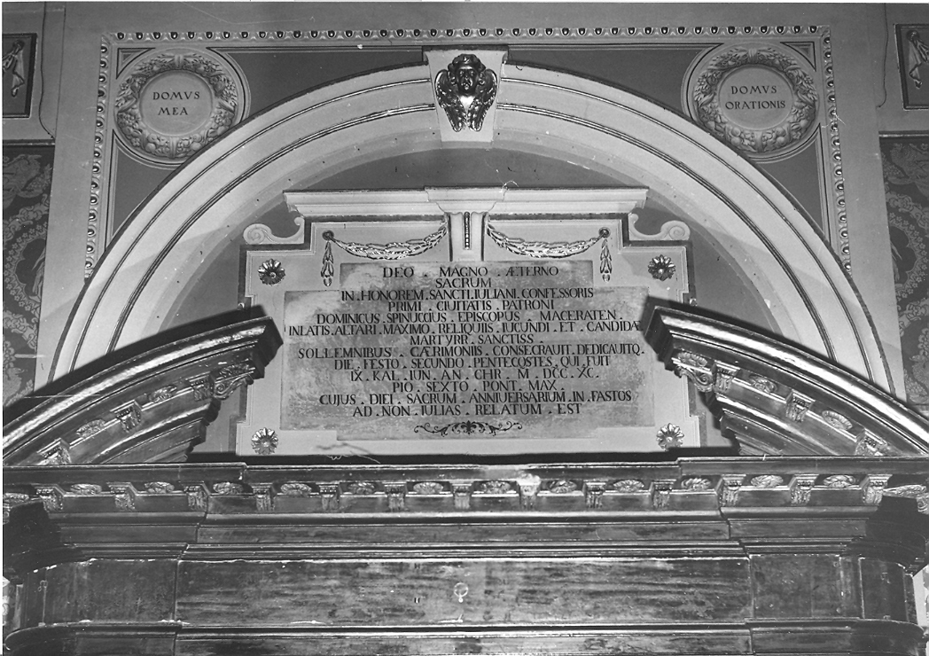 lapide commemorativa - bottega marchigiana (sec. XVIII)