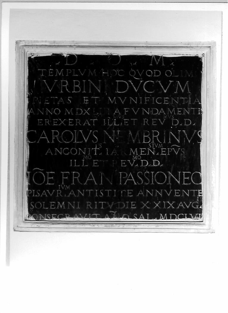 lapide documentaria - bottega marchigiana (sec. XVII)