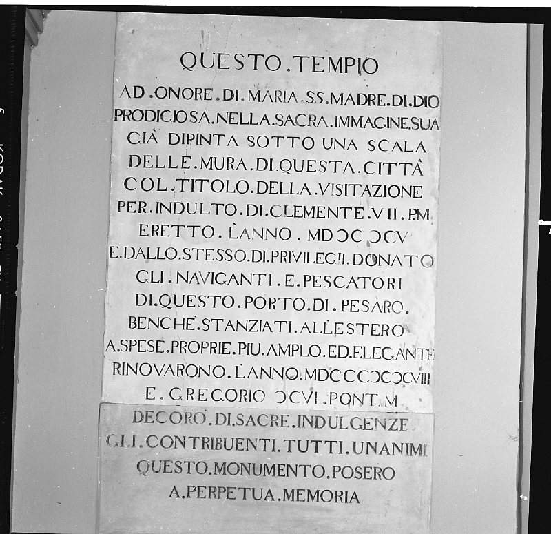 lapide commemorativa - bottega marchigiana (sec. XIX)