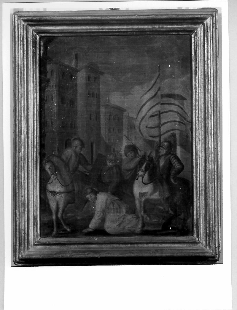 stazione VII: Gesù cade sotto la croce la seconda volta (Via Crucis, elemento d'insieme) - ambito marchigiano (fine/inizio secc. XVII/ XVIII)
