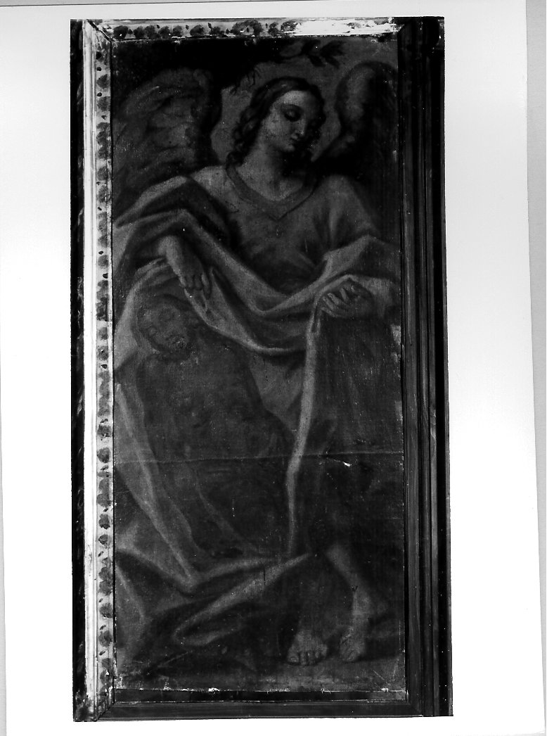 angelo con la Sacra Sindone (dipinto, elemento d'insieme) di Oddi Giuseppe (attribuito) (sec. XVIII)