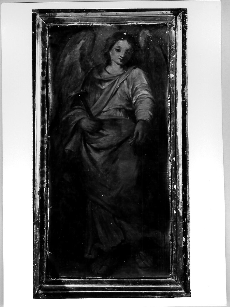 angelo con martello (dipinto, elemento d'insieme) di Oddi Giuseppe (attribuito) (sec. XVIII)