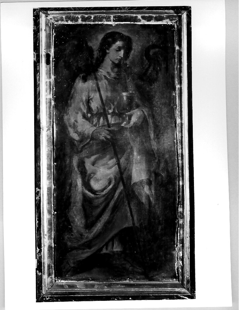 angelo con calice e asta con spugna (dipinto, elemento d'insieme) di Oddi Giuseppe (attribuito) (sec. XVIII)