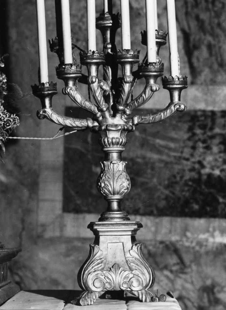 candelabro, coppia - bottega italiana (seconda metà sec. XIX)