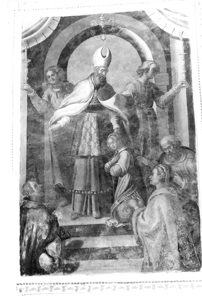 presentazione di Maria Vergine al tempio (dipinto, elemento d'insieme) di Malpiedi Domenico (sec. XVII)