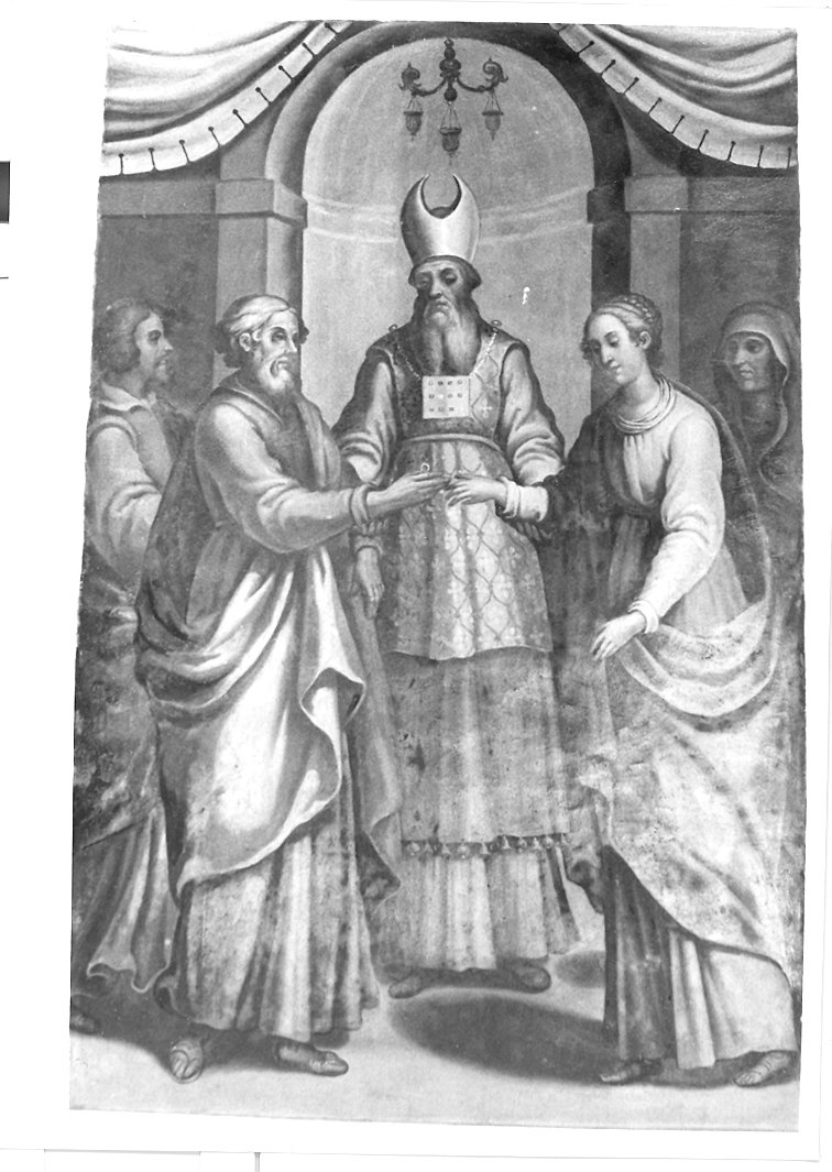 Sposalizio di Maria Vergine (dipinto, elemento d'insieme) di Malpiedi Domenico (sec. XVII)
