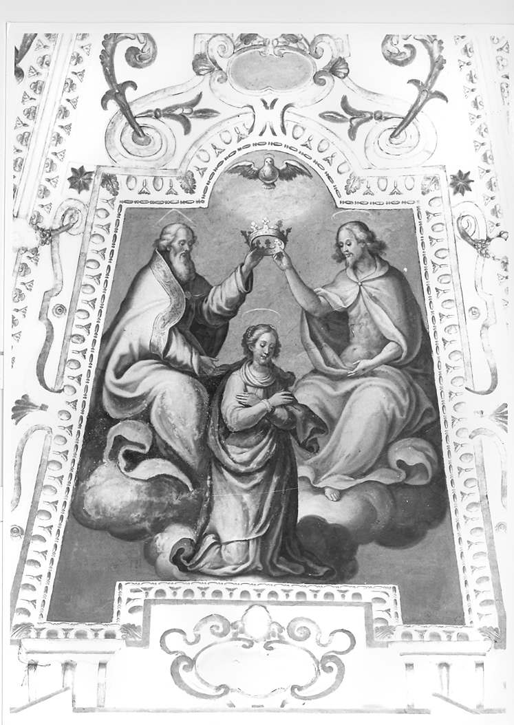 incoronazione di Maria Vergine (dipinto, elemento d'insieme) di Malpiedi Domenico (sec. XVII)