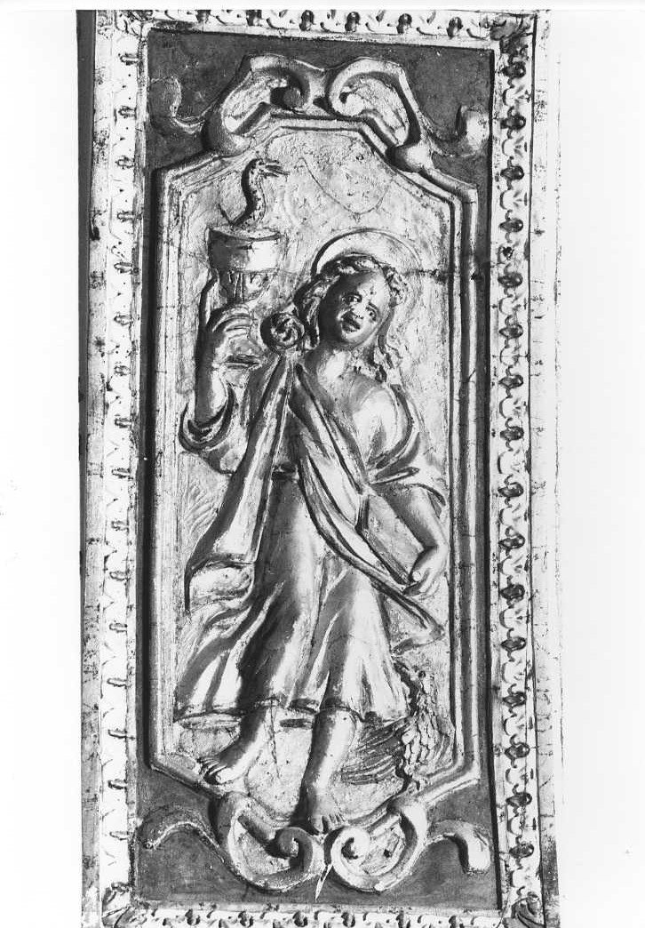 San Giovanni Evangelista (rilievo) - bottega marchigiana (sec. XVI)