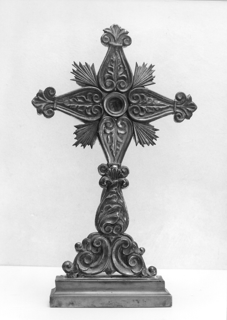 reliquiario - a croce - bottega marchigiana (sec. XIX)