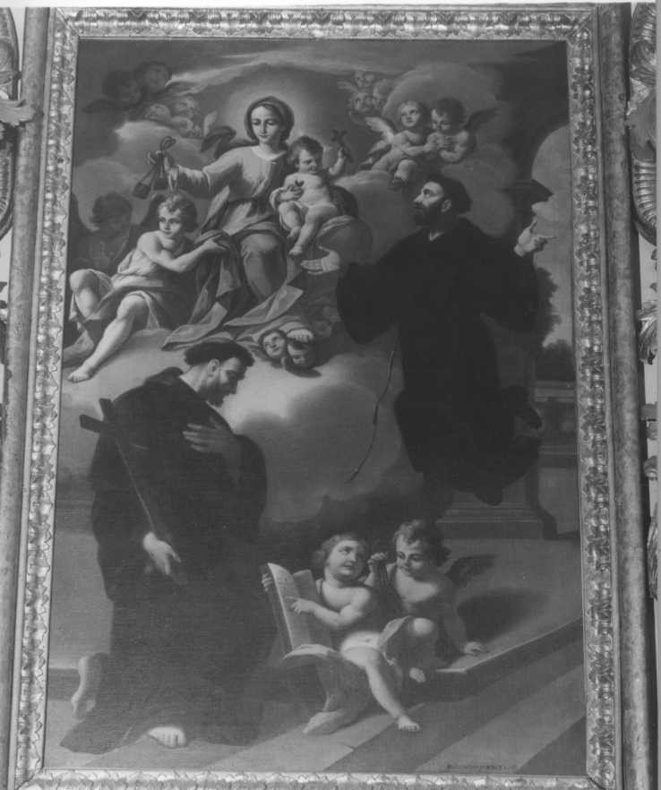 Madonna con Bambino e Santi (dipinto) di Maspani Giuseppe (sec. XVIII)