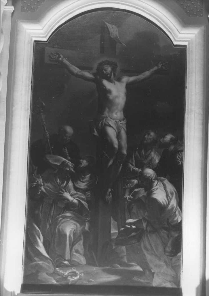 Cristo crocifisso (dipinto) di Trevisani Francesco (prima metà sec. XVIII)