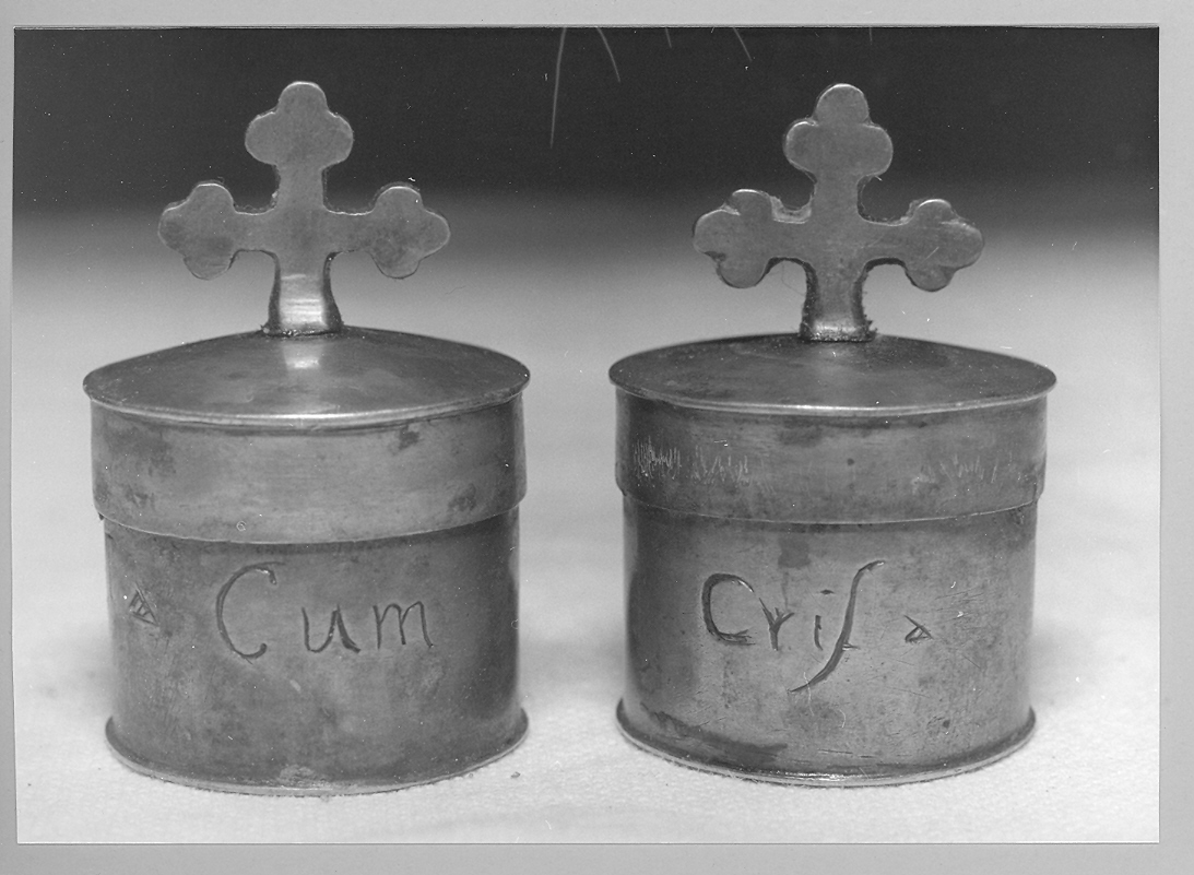 vasetti per oli santi - bottega marchigiana (sec. XVIII)