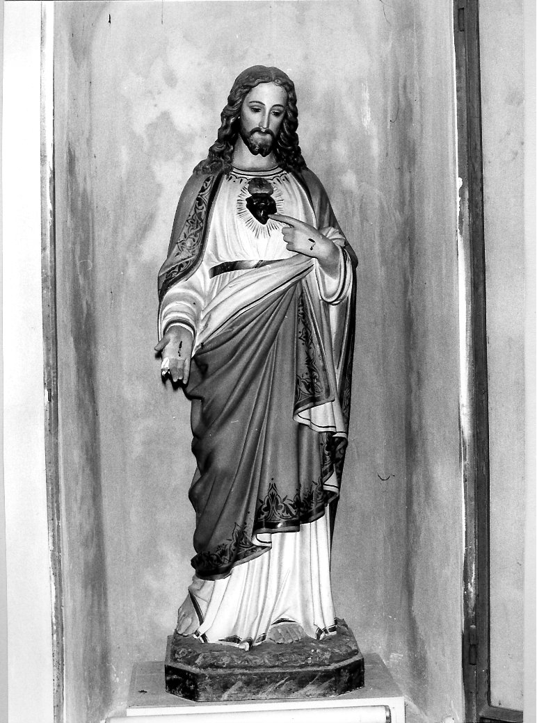 Sacro Cuore di Gesù (statua) - ambito marchigiano, bottega marchigiana (prima metà sec. XX)