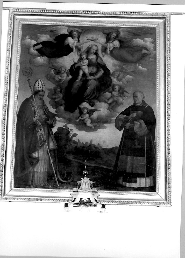 Madonna con Bambino e i Santi Stefano e Clemente (dipinto) di Orfeo Ercole (seconda metà sec. XVI)