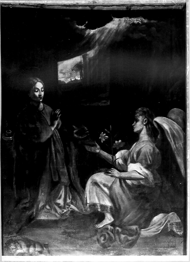 Annunciazione (dipinto, opera isolata) di Fiori Federico detto Barocci (maniera) (sec. XVII)