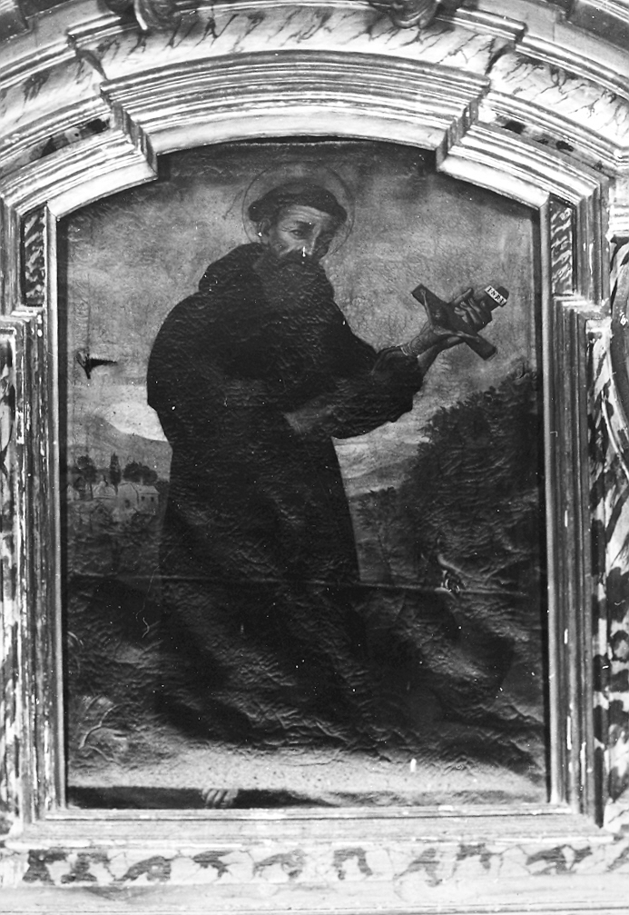 S. Francesco e il lupo di Gubbio (dipinto, opera isolata) - ambito marchigiano (sec. XVIII)