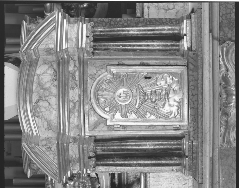 tabernacolo - a frontale architettonico - bottega marchigiana (fine/inizio secc. XVIII/ XIX)