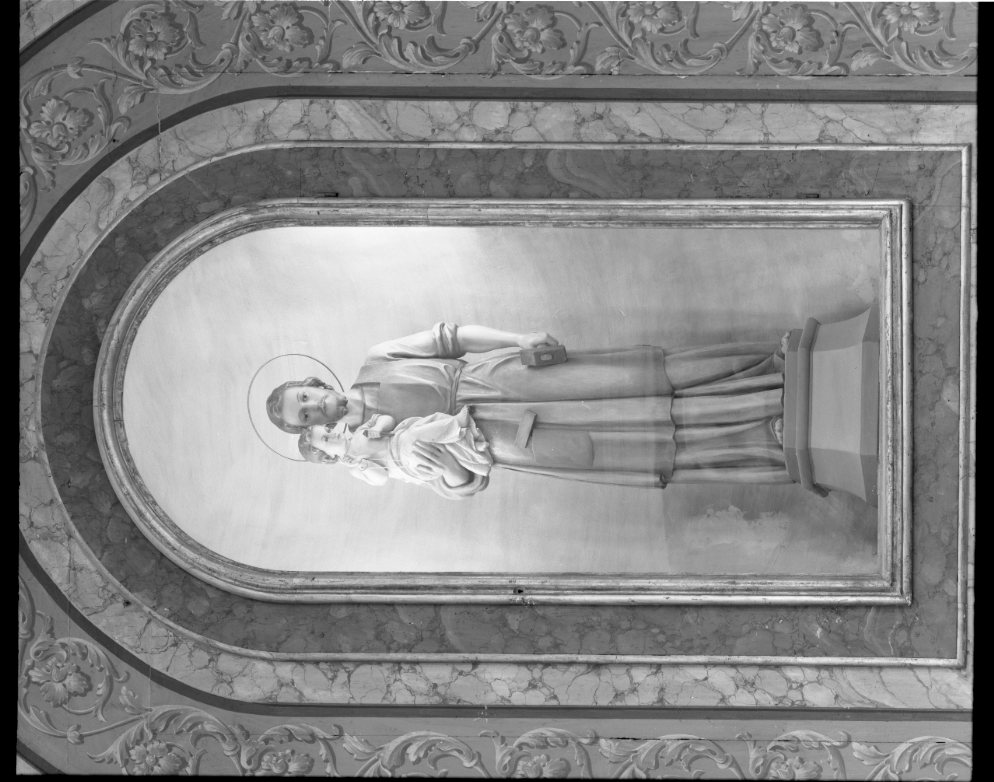 S. Giuseppe con Gesù Bambino (statua, opera isolata) - bottega marchigiana (sec. XX)
