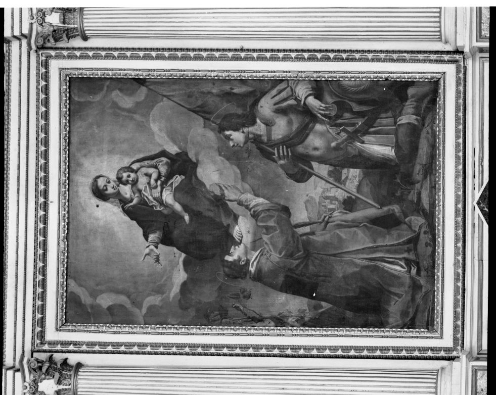 Madonna con Bambino tra S. Stefano e S. Vittore (dipinto, opera isolata) di Schayck Ernst van (primo quarto sec. XVII)