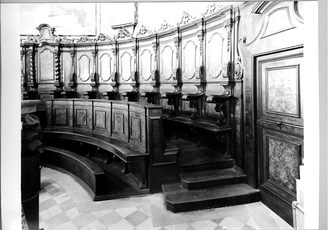 stalli del coro - bottega marchigiana (sec. XVII)