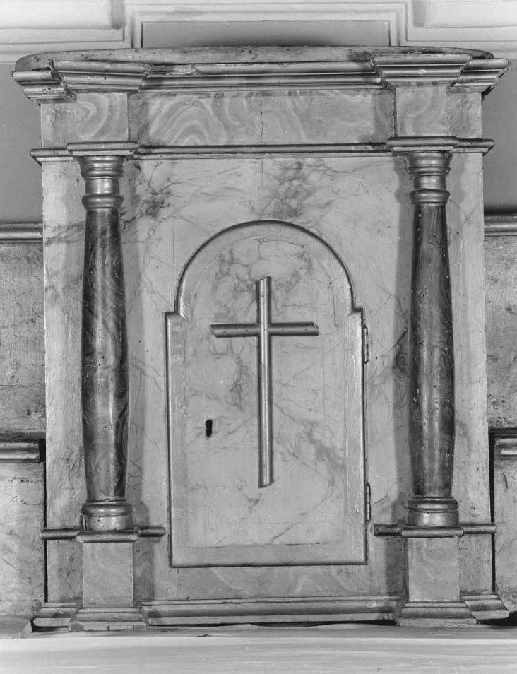tabernacolo - a frontale architettonico - bottega marchigiana (inizio sec. XIX)