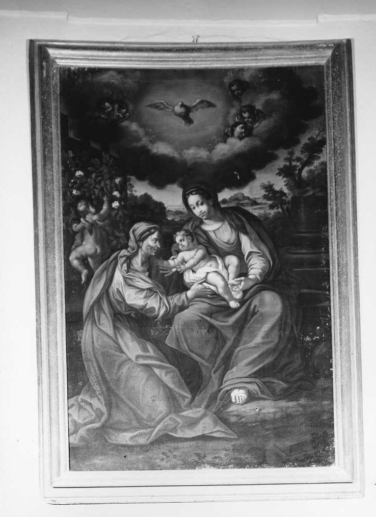 Madonna con Bambino e S. Anna (dipinto) - ambito Italia centrale (sec. XVII)