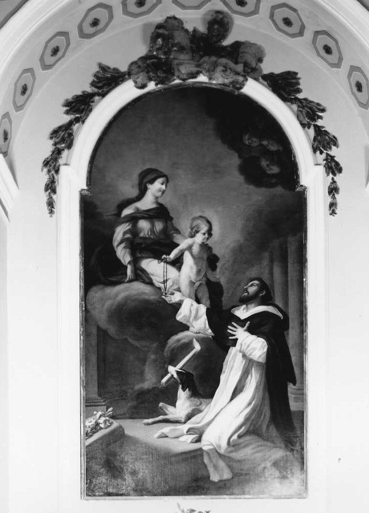 Madonna con Bambino e S. Domenico (dipinto) di Fabri Pietro (ultimo quarto sec. XVIII)