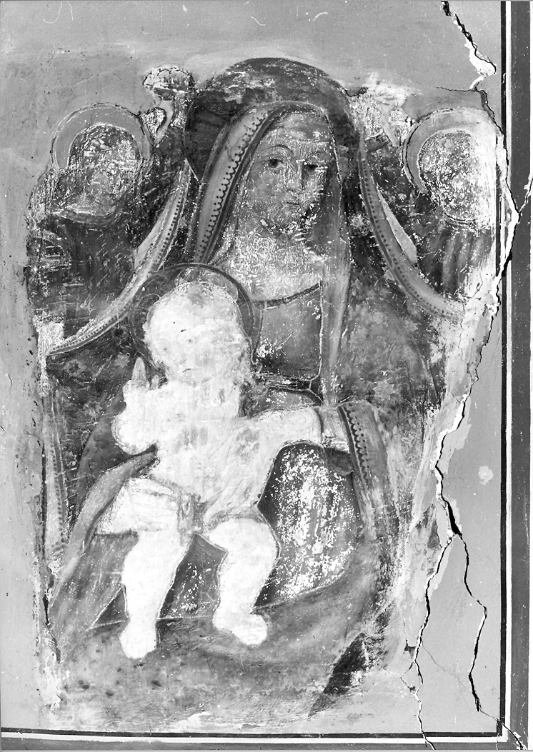 Madonna con Bambino (dipinto, frammento) - ambito marchigiano (prima metà sec. XVI)