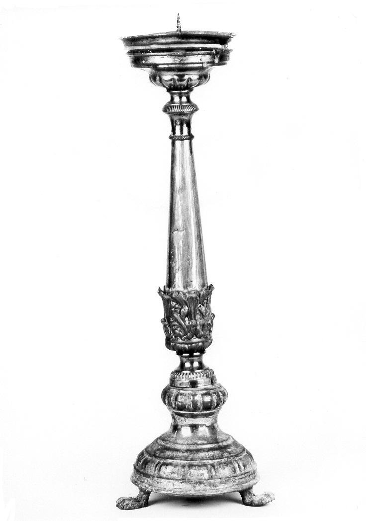 candeliere, coppia - bottega marchigiana (ultimo quarto sec. XIX)