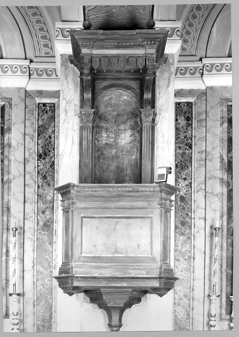 pulpito - bottega marchigiana (fine/inizio secc. XVIII/ XIX)