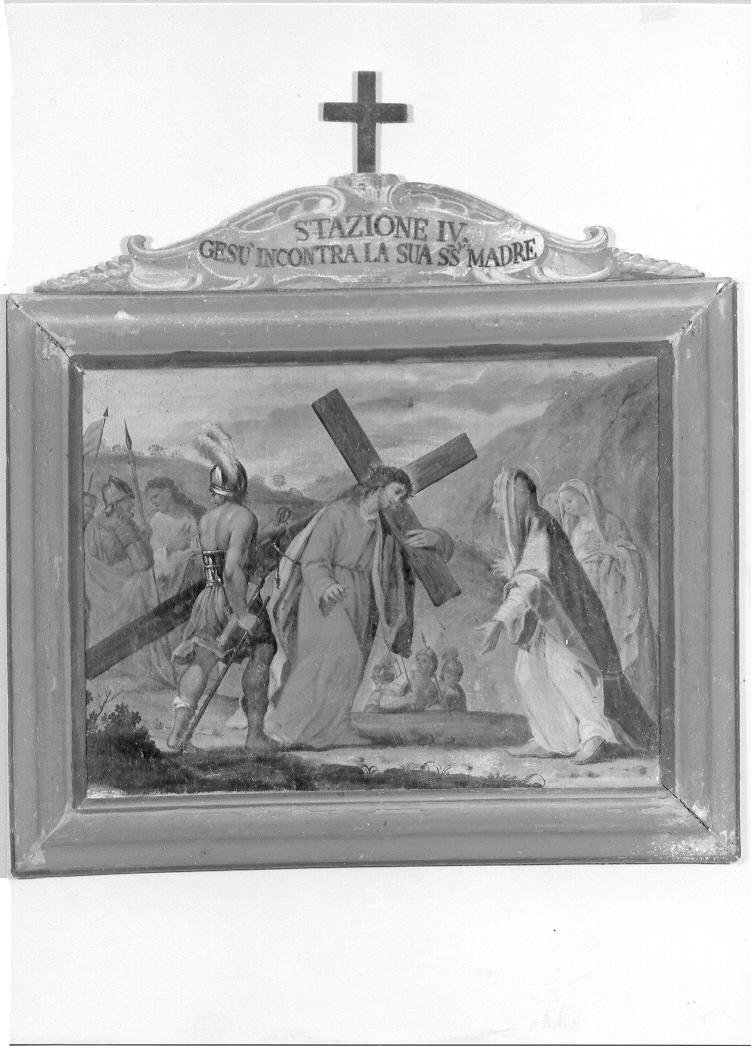 stazione IV: Gesù incontra la Madonna (Via Crucis, elemento d'insieme) - ambito Italia centrale (prima metà sec. XIX)