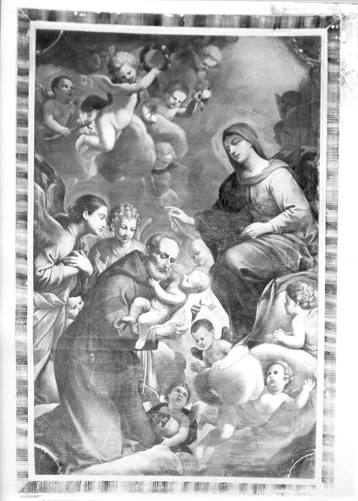 Madonna in trono con Bambino (dipinto) di Maratta Carlo (scuola) (prima metà sec. XVIII)