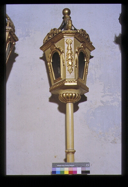 lanterna processionale, coppia - ambito italiano (fine sec. XIX)