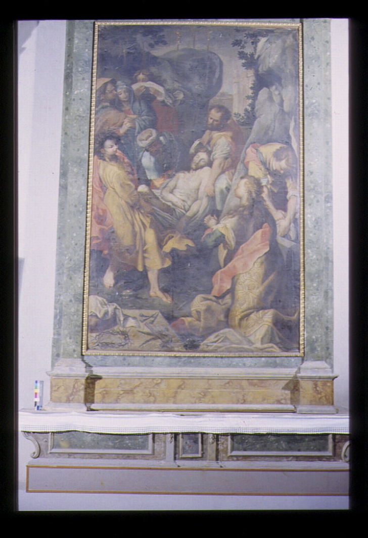trasporto di Cristo al sepolcro (dipinto) di Vitali Alessandro (sec. XVII)