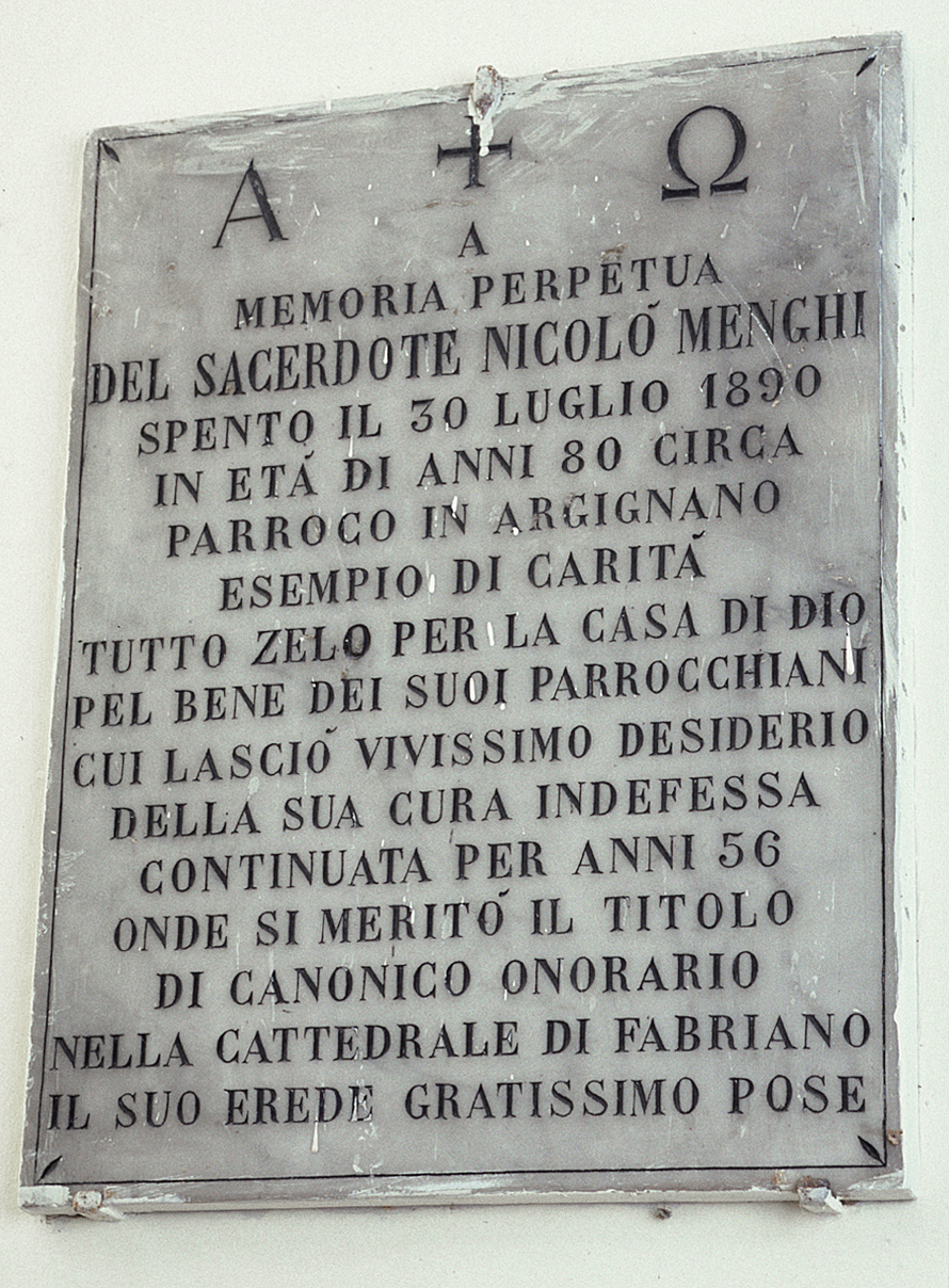 lapide - bottega marchigiana (fine sec. XIX)