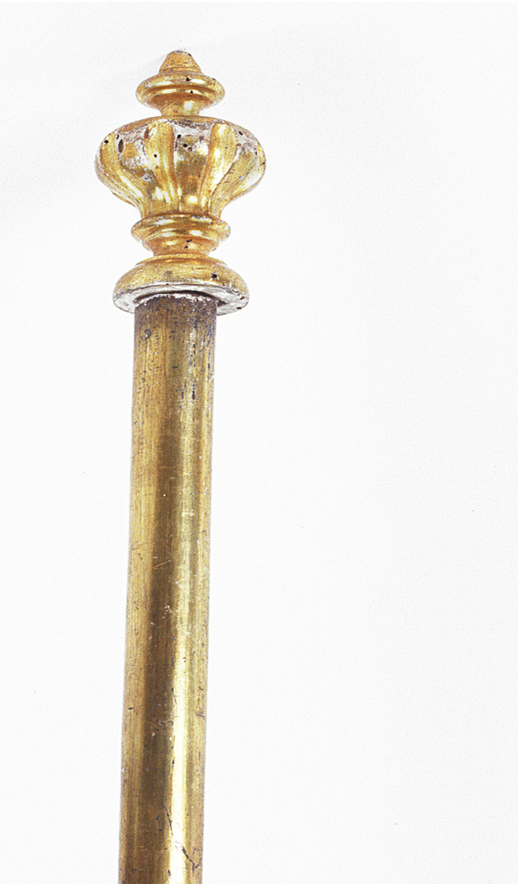 asta di baldacchino processionale, serie - bottega marchigiana (seconda metà sec. XIX)