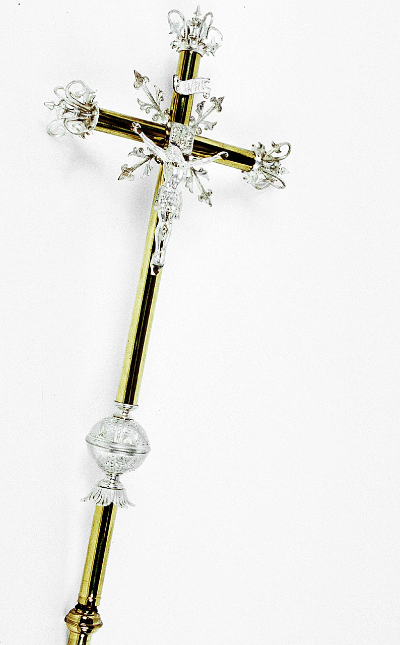 croce processionale - produzione italiana (prima metà sec. XX)