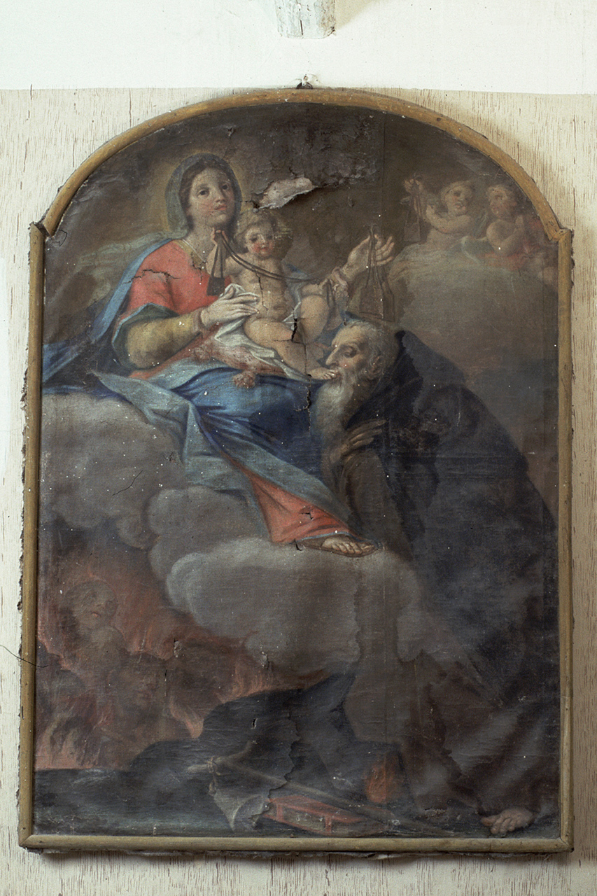 Madonna con Bambino e Sant'Antonio Abate (dipinto) - ambito marchigiano (sec. XVIII)