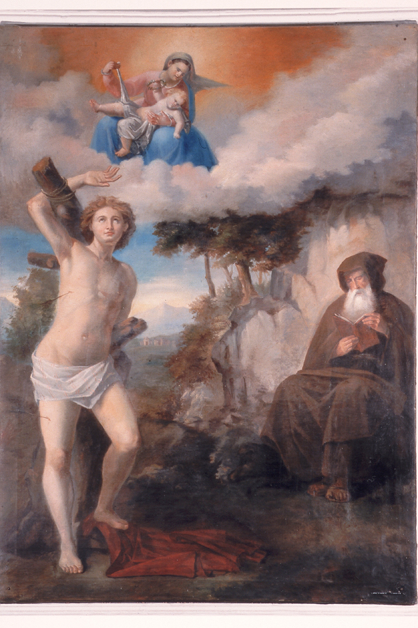 Madonna con Bambino e Santi (dipinto) di Ramelli S (terzo quarto sec. XIX)