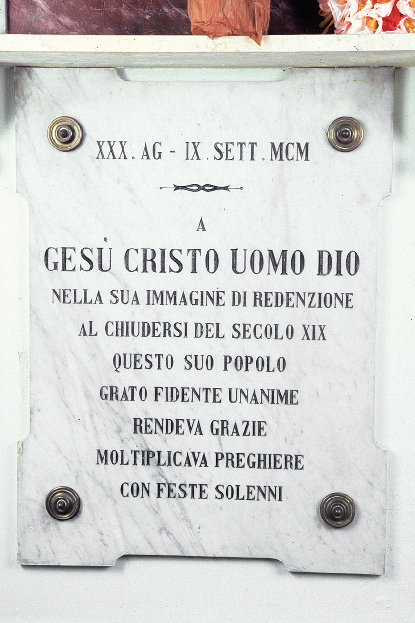 lapide - bottega marchigiana (inizio sec. XX)