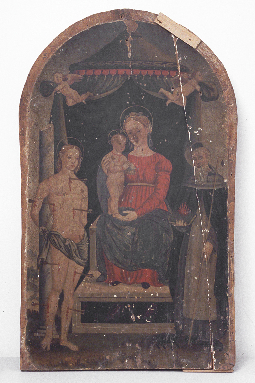 Madonna con Bambino e Santi (dipinto) - ambito fabrianese (fine/inizio secc. XVI/ XVII)