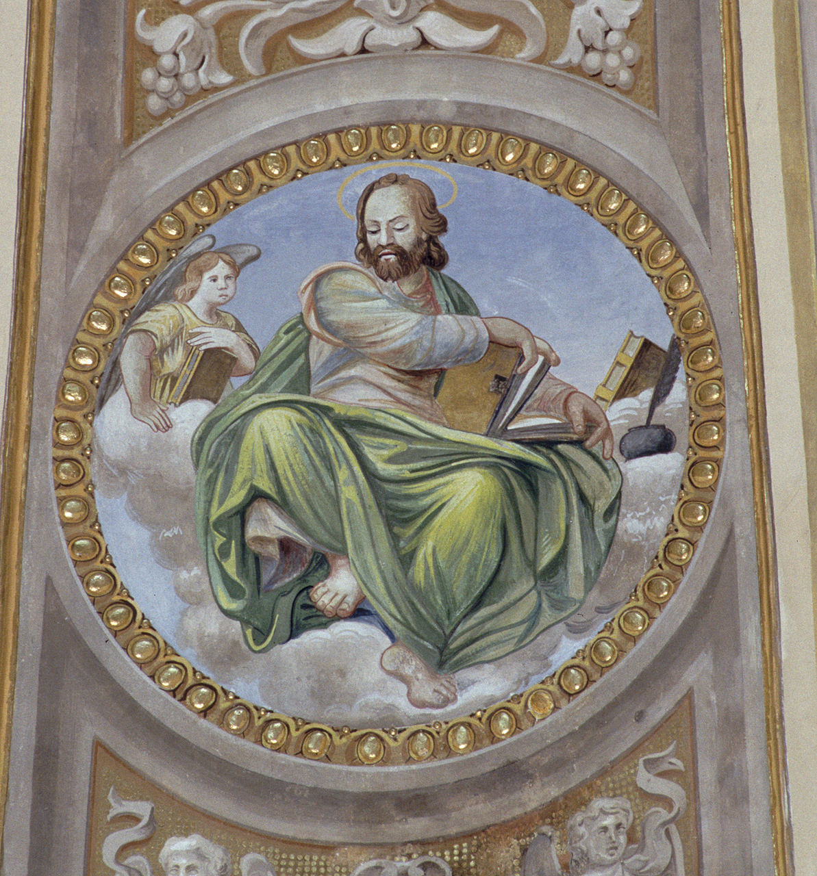 San Matteo Evangelista (dipinto) di Micheli Alessandro (primo quarto sec. XX)