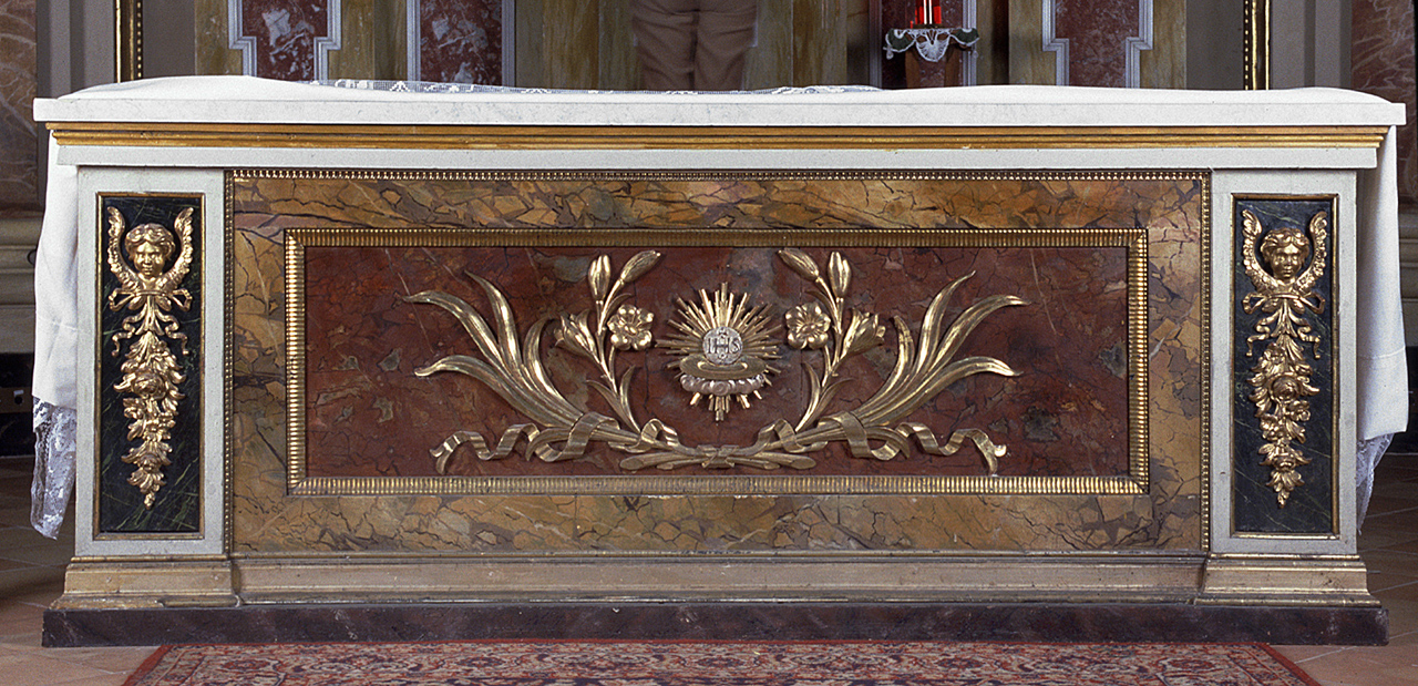 mensa d'altare - bottega marchigiana (sec. XIX)