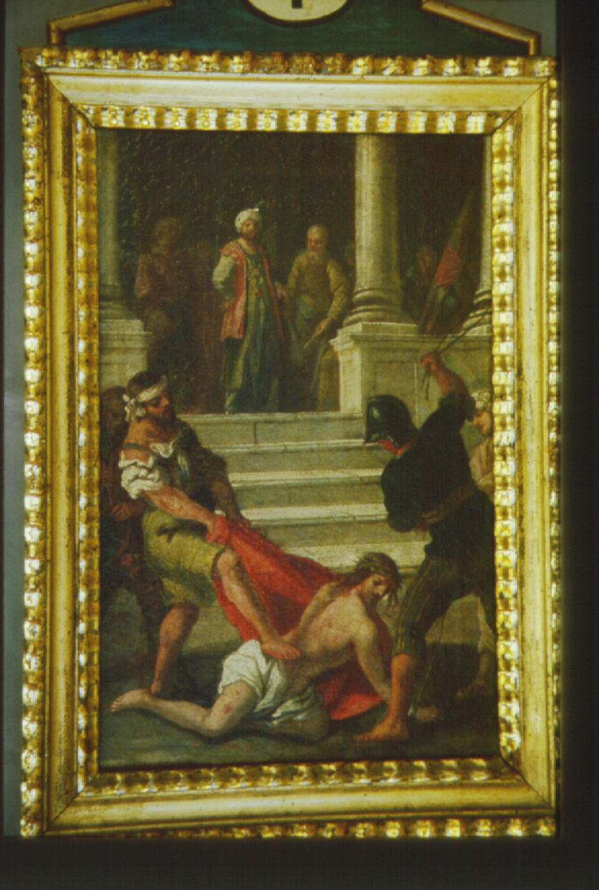 stazione I: Gesù condannato a morte (Via Crucis, elemento d'insieme) - ambito Italia centrale (fine/inizio secc. XVIII/ XIX)