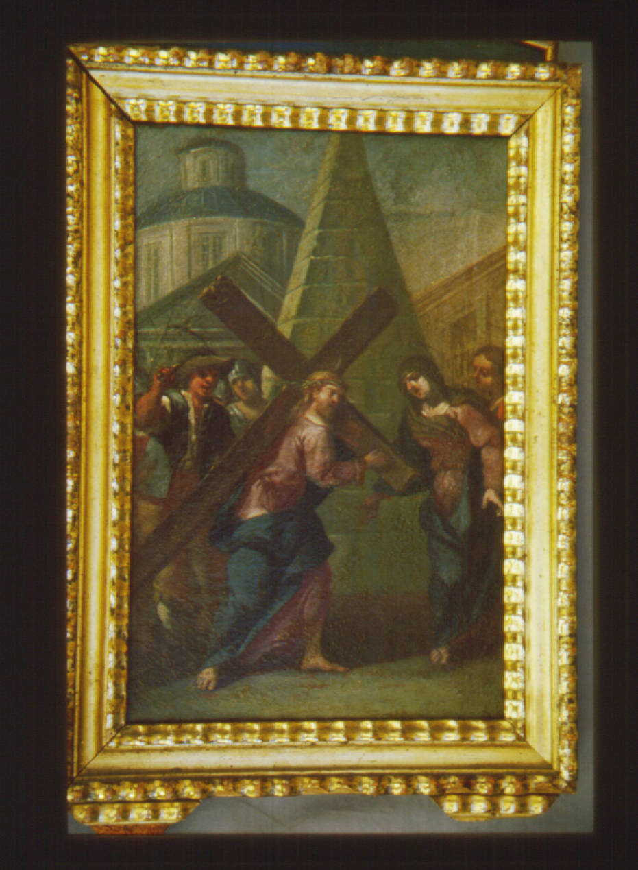 stazione IV: Gesù incontra la Madonna (Via Crucis, elemento d'insieme) - ambito Italia centrale (fine/inizio secc. XVIII/ XIX)